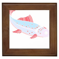 Fishing Lover T- Shirtfish T- Shirt (2) Framed Tile by EnriqueJohnson