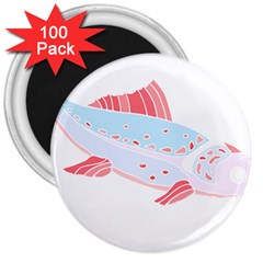 Fishing Lover T- Shirtfish T- Shirt (2) 3  Magnets (100 Pack)