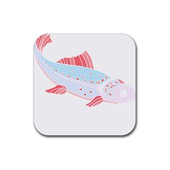 Fishing Lover T- Shirtfish T- Shirt (2) Rubber Coaster (square) by EnriqueJohnson