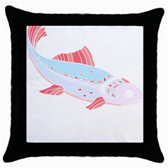 Fishing Lover T- Shirtfish T- Shirt (2) Throw Pillow Case (black) by EnriqueJohnson