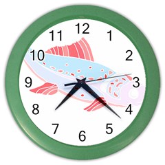 Fishing Lover T- Shirtfish T- Shirt (2) Color Wall Clock by EnriqueJohnson