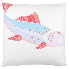 Fishing Lover T- Shirtfish T- Shirt (2) Large Cushion Case (one Side) by EnriqueJohnson