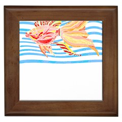 Fishing Lover T- Shirtfish T- Shirt (3) Framed Tile by EnriqueJohnson