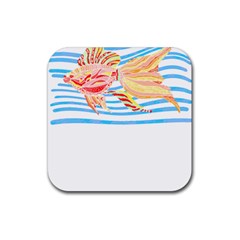 Fishing Lover T- Shirtfish T- Shirt (3) Rubber Coaster (square) by EnriqueJohnson