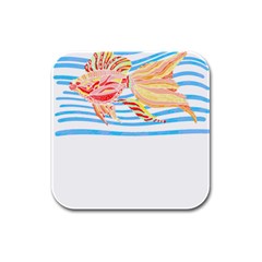 Fishing Lover T- Shirtfish T- Shirt (3) Rubber Square Coaster (4 Pack) by EnriqueJohnson