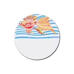 Fishing Lover T- Shirtfish T- Shirt (3) Rubber Round Coaster (4 Pack) by EnriqueJohnson