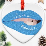 Lips -21 Ornament (Heart) Front