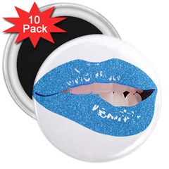 Lips -21 3  Magnets (10 Pack)  by SychEva