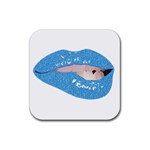 Lips -21 Rubber Coaster (Square) Front