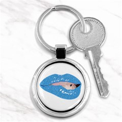 Lips -21 Key Chain (round) by SychEva