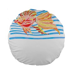 Fishing Lover T- Shirtfish T- Shirt (3) Standard 15  Premium Flano Round Cushions by EnriqueJohnson