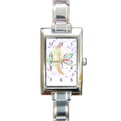 Fishing Lover T- Shirtfish T- Shirt (5) Rectangle Italian Charm Watch