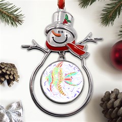 Fishing Lover T- Shirtfish T- Shirt (5) Metal Snowman Ornament