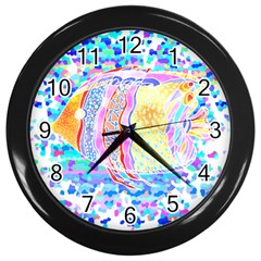 Fishing Lover T- Shirtfish T- Shirt (6) Wall Clock (black) by EnriqueJohnson