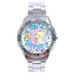 Fishing Lover T- Shirtfish T- Shirt (6) Stainless Steel Analogue Watch by EnriqueJohnson