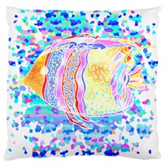 Fishing Lover T- Shirtfish T- Shirt (6) Large Cushion Case (two Sides) by EnriqueJohnson