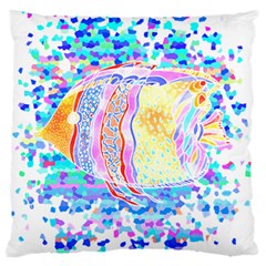 Fishing Lover T- Shirtfish T- Shirt (6) Large Premium Plush Fleece Cushion Case (two Sides) by EnriqueJohnson