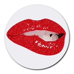 Lips -25 Round Mousepad by SychEva