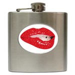 Lips -25 Hip Flask (6 oz) Front