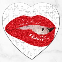 Lips -25 Jigsaw Puzzle (heart) by SychEva