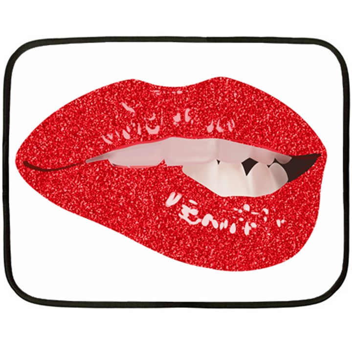 Lips -25 Fleece Blanket (Mini)