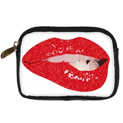 Lips -25 Digital Camera Leather Case by SychEva