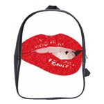 Lips -25 School Bag (Large) Front