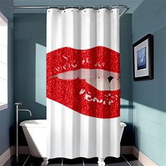 Lips -25 Shower Curtain 36  X 72  (stall)  by SychEva