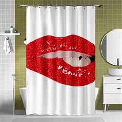 Lips -25 Shower Curtain 48  X 72  (small)  by SychEva