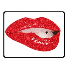 Lips -25 Two Sides Fleece Blanket (small) by SychEva