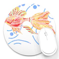 Fishing Lover T- Shirtfish T- Shirt (7) Round Mousepad by EnriqueJohnson