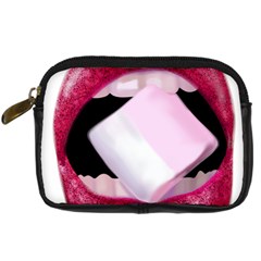 Lips -5 Digital Camera Leather Case by SychEva