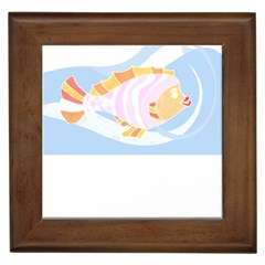 Fishing Lover T- Shirtfish T- Shirt (8) Framed Tile by EnriqueJohnson