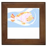 Fishing Lover T- Shirtfish T- Shirt (8) Framed Tile Front