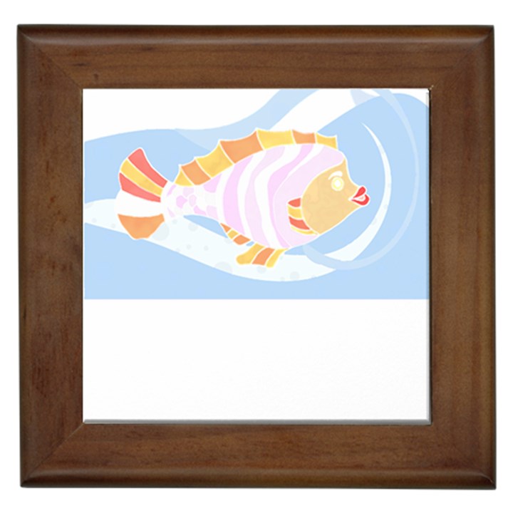 Fishing Lover T- Shirtfish T- Shirt (8) Framed Tile