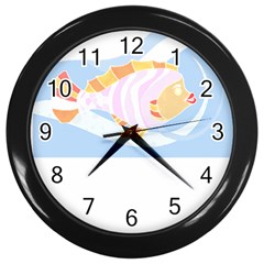 Fishing Lover T- Shirtfish T- Shirt (8) Wall Clock (black) by EnriqueJohnson