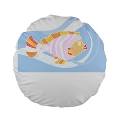 Fishing Lover T- Shirtfish T- Shirt (8) Standard 15  Premium Flano Round Cushions by EnriqueJohnson