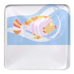 Fishing Lover T- Shirtfish T- Shirt (8) Square Glass Fridge Magnet (4 Pack) by EnriqueJohnson