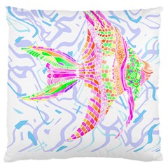 Fishing Lover T- Shirtfish T- Shirt Large Cushion Case (two Sides) by EnriqueJohnson