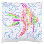 Fishing Lover T- Shirtfish T- Shirt Large Premium Plush Fleece Cushion Case (One Side) Front