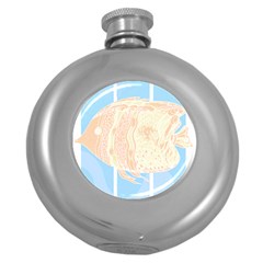 Fishingtshirt T- Shirtfish T- Shirt (1) Round Hip Flask (5 Oz) by EnriqueJohnson