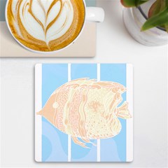 Fishingtshirt T- Shirtfish T- Shirt (1) Uv Print Square Tile Coaster  by EnriqueJohnson