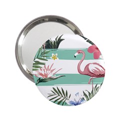 Flamingos T- Shirt Flamingos Tropical Pattern T- Shirt 2 25  Handbag Mirrors by EnriqueJohnson