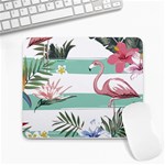 Flamingos T- Shirt Flamingos Tropical Pattern T- Shirt Large Mousepad Front