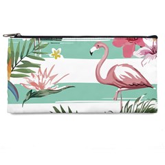 Flamingos T- Shirt Flamingos Tropical Pattern T- Shirt Pencil Case by EnriqueJohnson