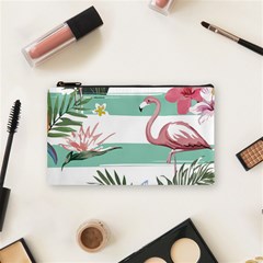 Flamingos T- Shirt Flamingos Tropical Pattern T- Shirt Cosmetic Bag (small) by EnriqueJohnson