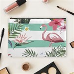 Flamingos T- Shirt Flamingos Tropical Pattern T- Shirt Cosmetic Bag (Large) Front