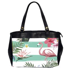 Flamingos T- Shirt Flamingos Tropical Pattern T- Shirt Oversize Office Handbag (2 Sides) by EnriqueJohnson