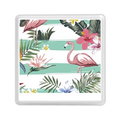 Flamingos T- Shirt Flamingos Tropical Pattern T- Shirt Memory Card Reader (square) by EnriqueJohnson