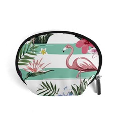 Flamingos T- Shirt Flamingos Tropical Pattern T- Shirt Accessory Pouch (small) by EnriqueJohnson